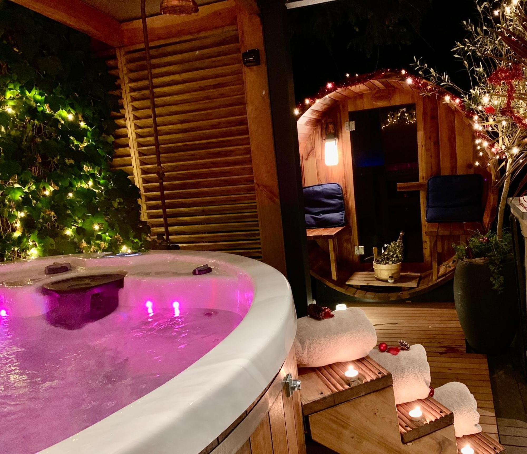 Romantisch Wellness Appartement Met Prive Hottub Sauna Gamesroom Den Ham Esterno foto